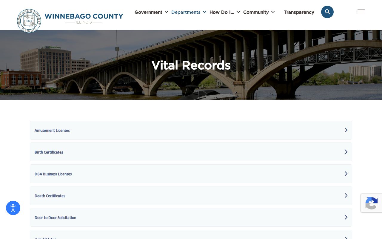 Rockford residents directory vital records access